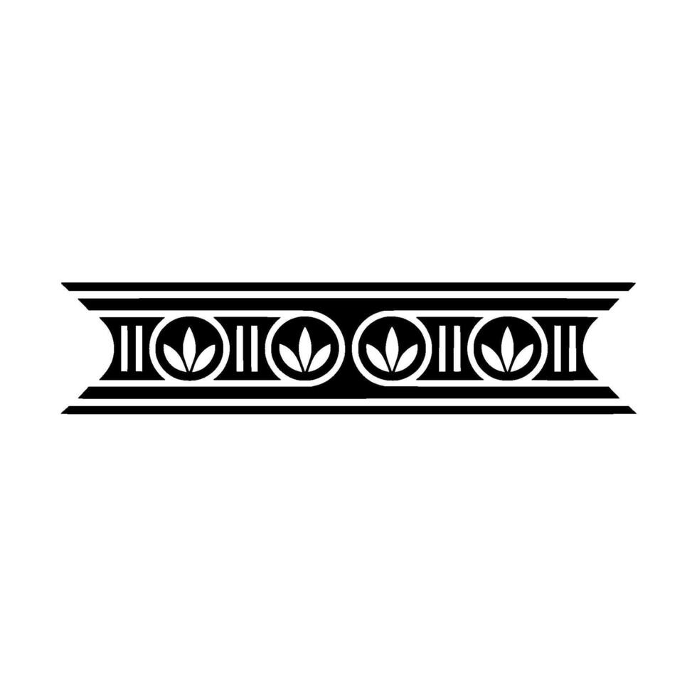 Geometric Botanical Border, Art Deco Style vector