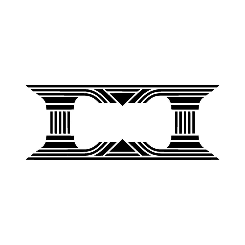 Art Deco Column Frame, Minimalist, Geometric Elegance vector