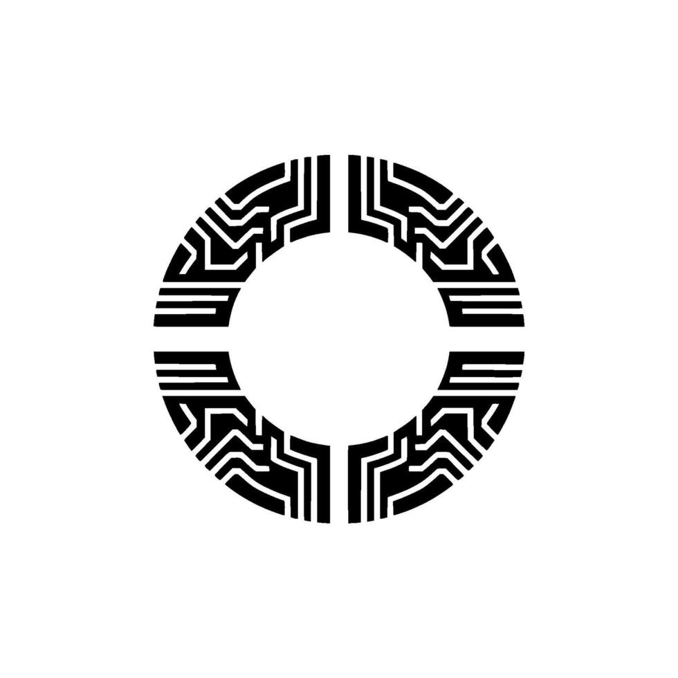 Geometric Circle Motif, Minimalist, Abstract Pattern vector