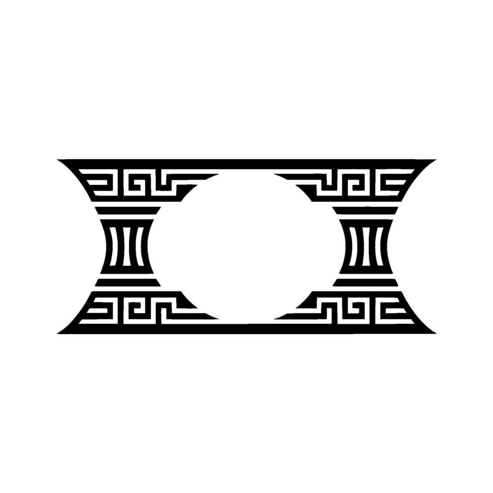Elegant Grecian Column Frame, Minimalist vector