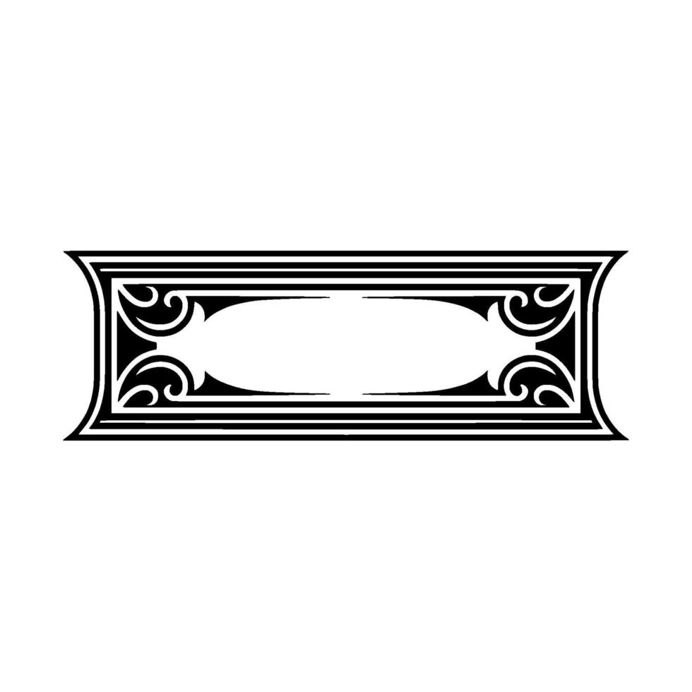 Elegant Vintage Label Border, Decorative vector