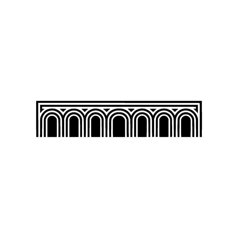 Art Deco Archway Border, Geometric Elegance vector
