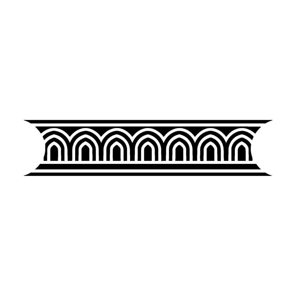 Geometric Arch Border, Minimalist, Elegant Accent - Linear vector