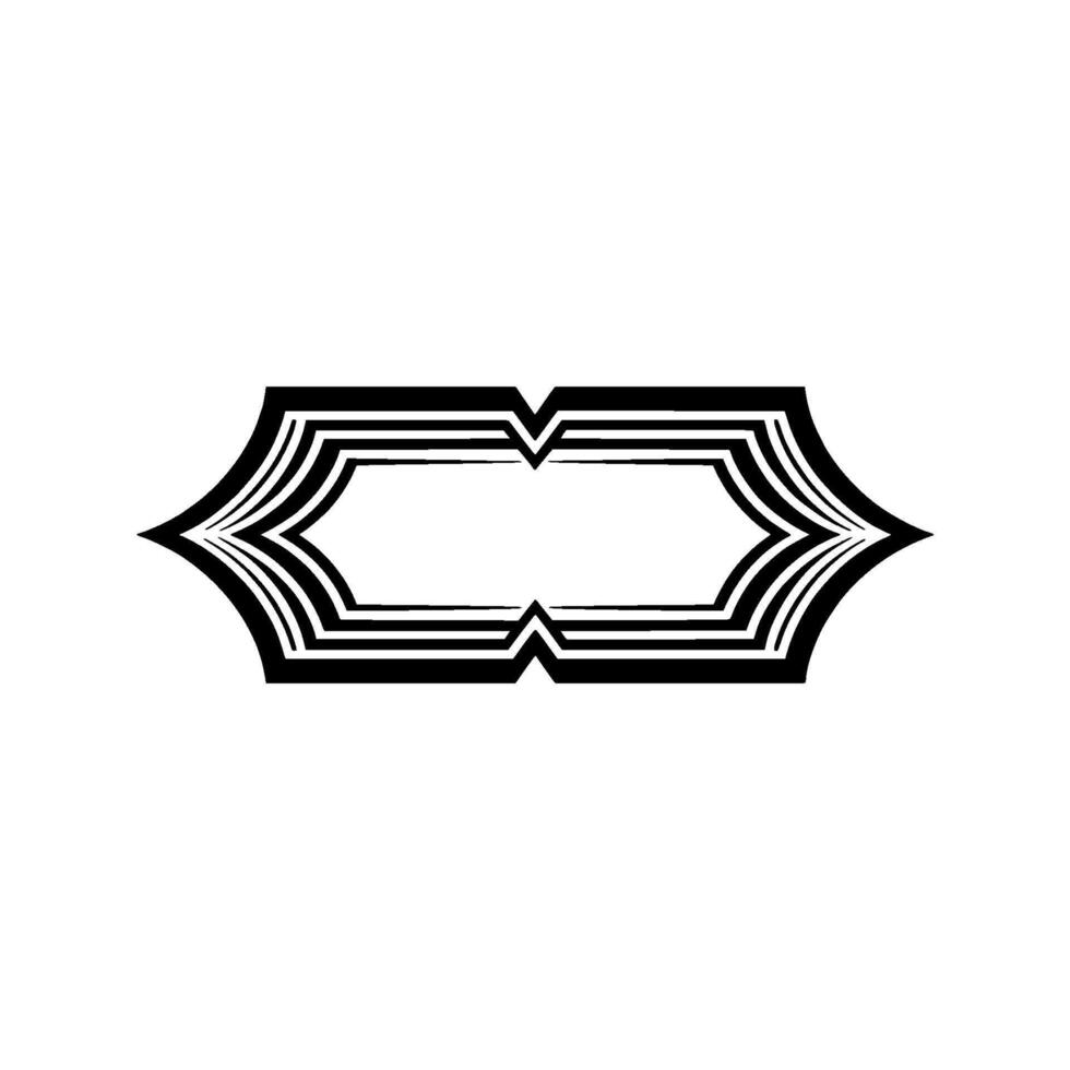Geometric Deco Frame, Minimalist - Abstract - Border vector