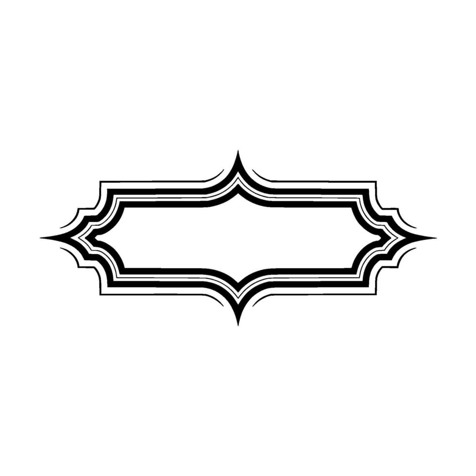 Elegant Deco Frame, Minimalist, Vintage Aesthetic, Geometric - Ornament vector