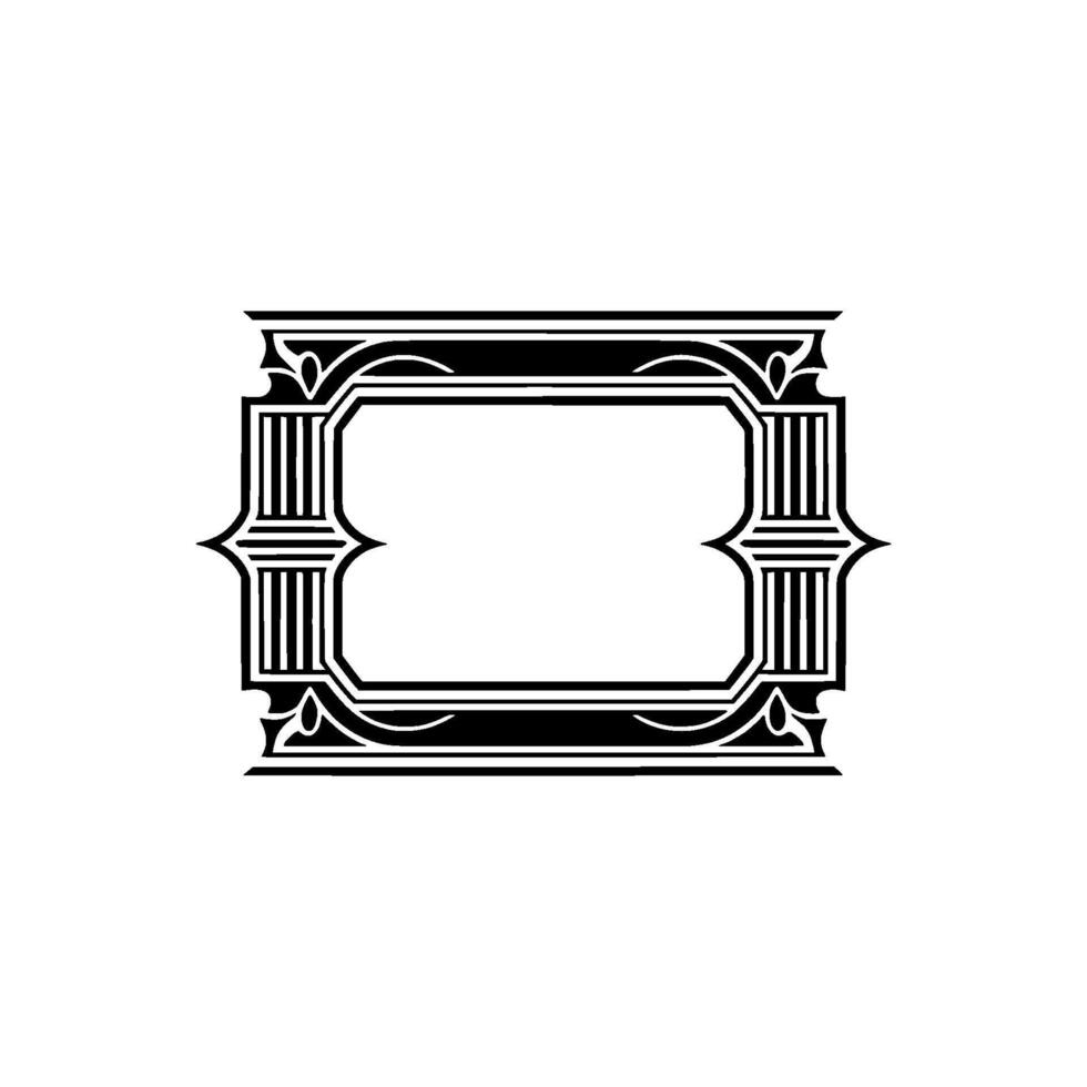 Art Deco Frame, Elegant Border, Vintage, Minimalist Composition, Ornamentation - Art deco vector