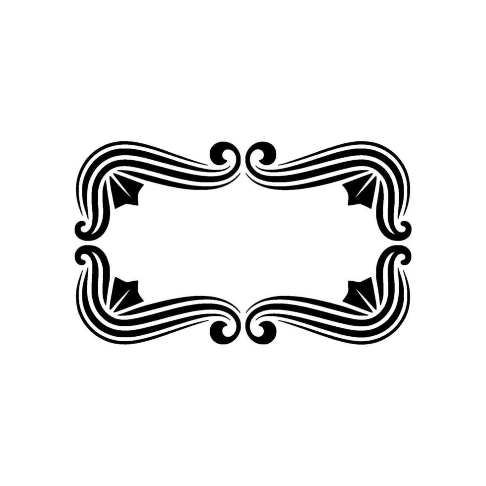 Elegant Ornate Frame, Vintage, Decorative Border - Swirl vector