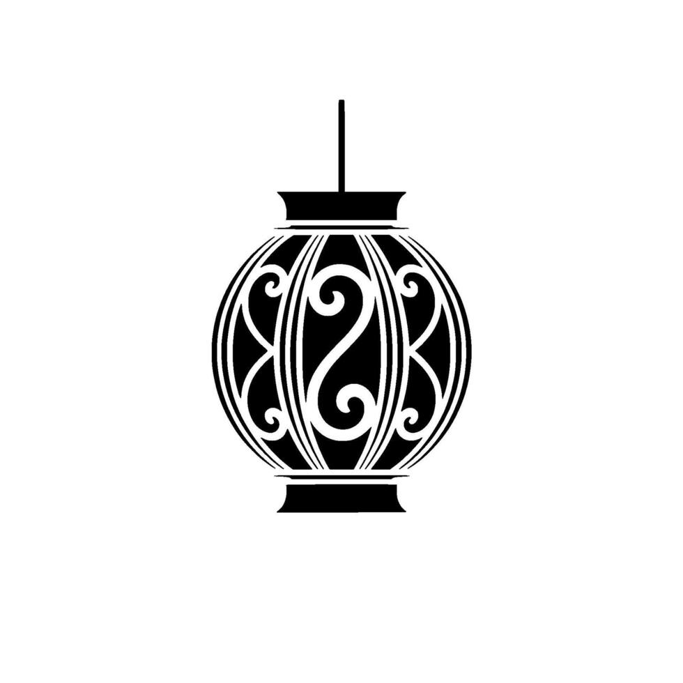 Intricate Lantern Emblem, Minimalist vector