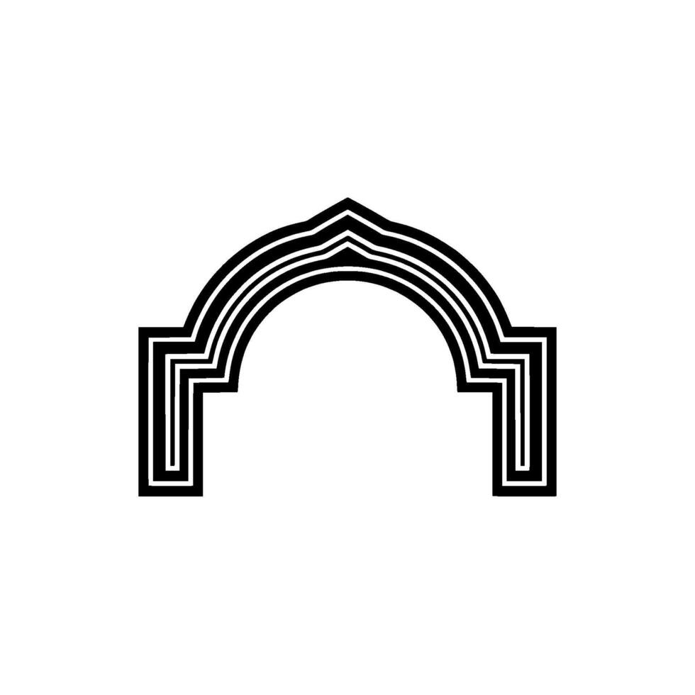 Geometric Arch Silhouette, Minimalist - Abstract vector