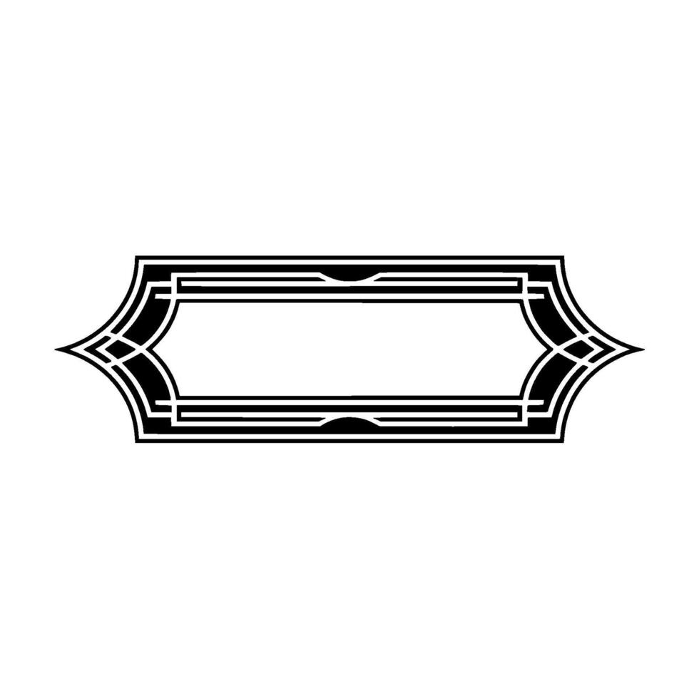 Art Deco Geometric Frame, Elegant Element - Art deco vector