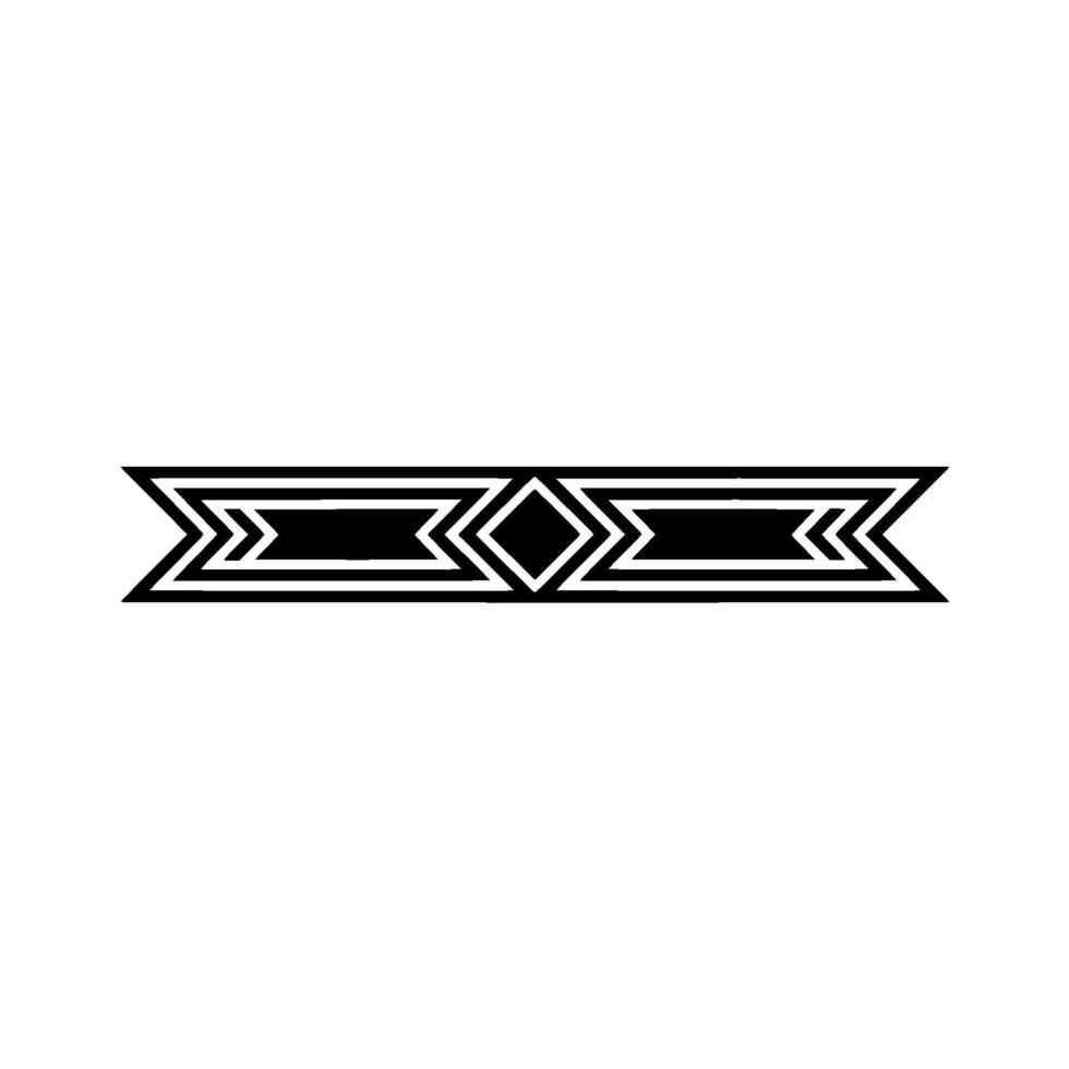 Geometric Deco Border Minimalist Black White - Symmetrical vector