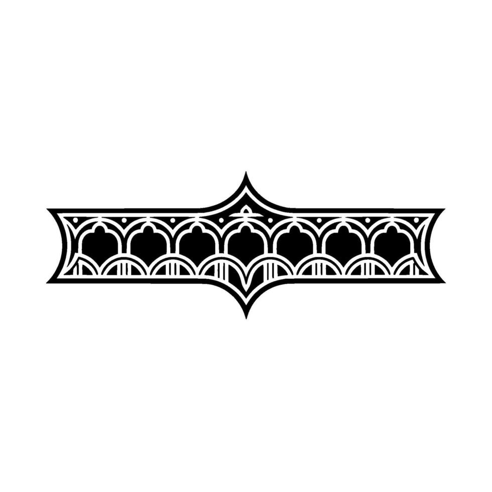 Art Deco Ornament Border, Geometric Elegance - Art deco vector
