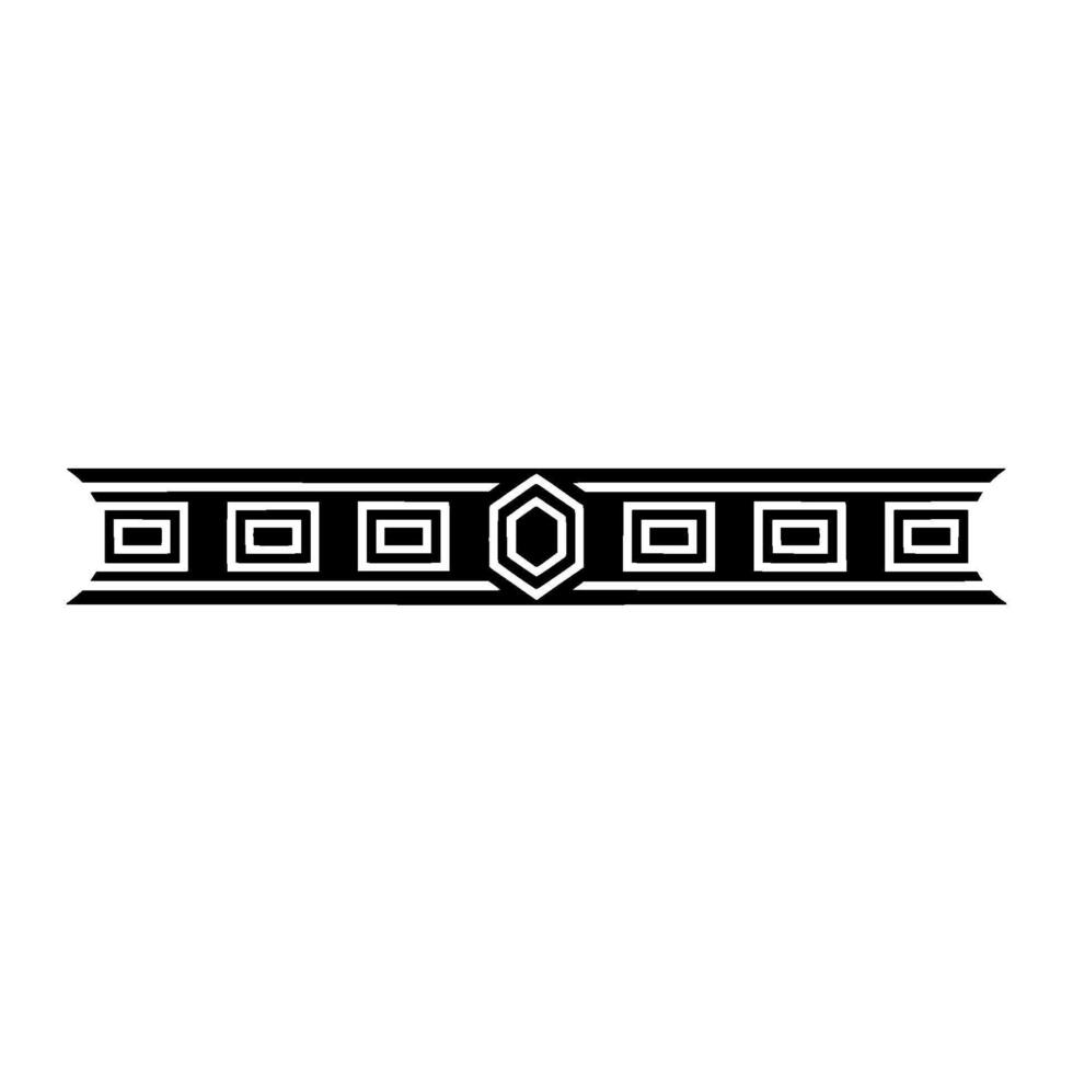 Geometric Deco Border, Elegant Element, Pattern - Symmetrical vector