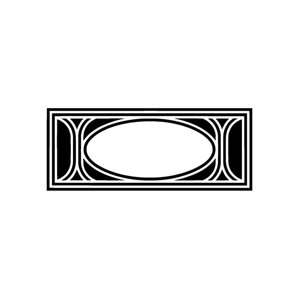 Art Deco Ornament, Geometric Frame, Minimalist - Art deco vector