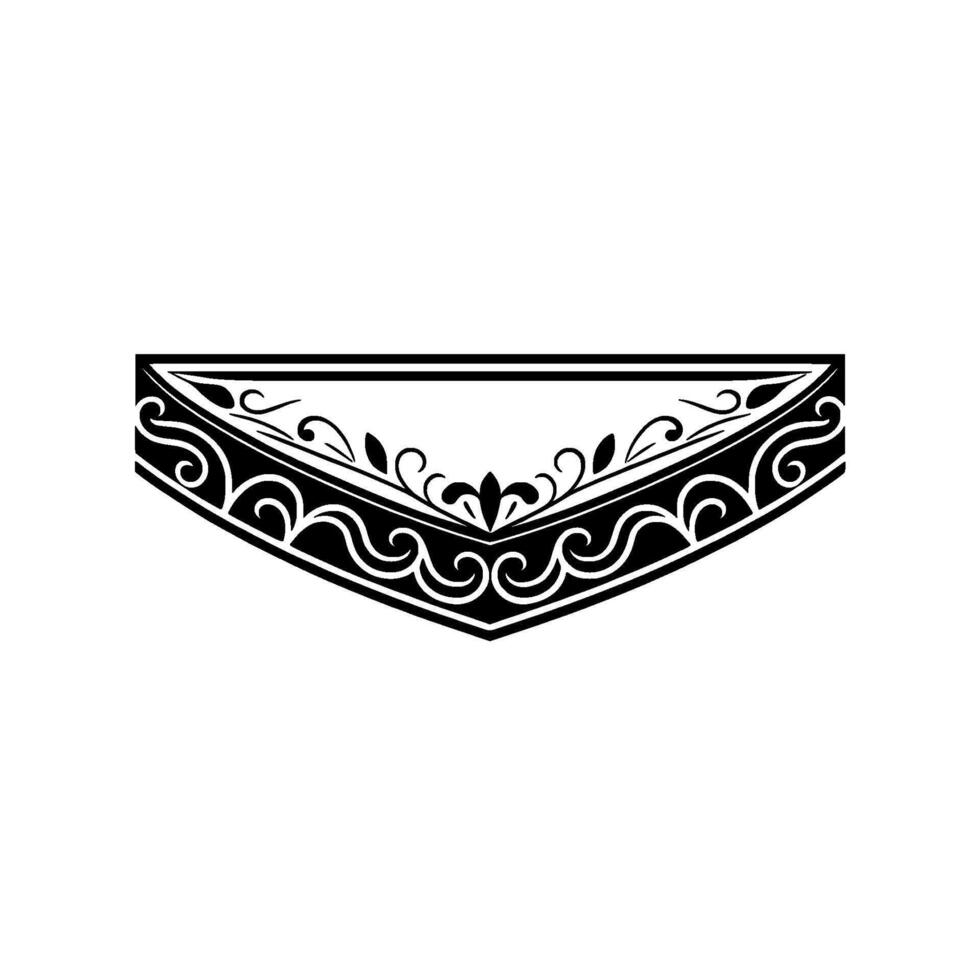Elegant Black Decorative Border, Vintage Style - Ornament vector
