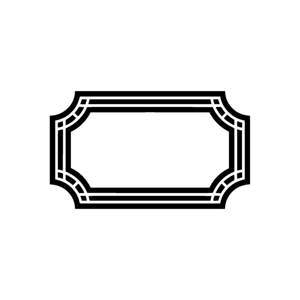 Geometric Frame, Minimalist, Elegant Outline - Abstract vector