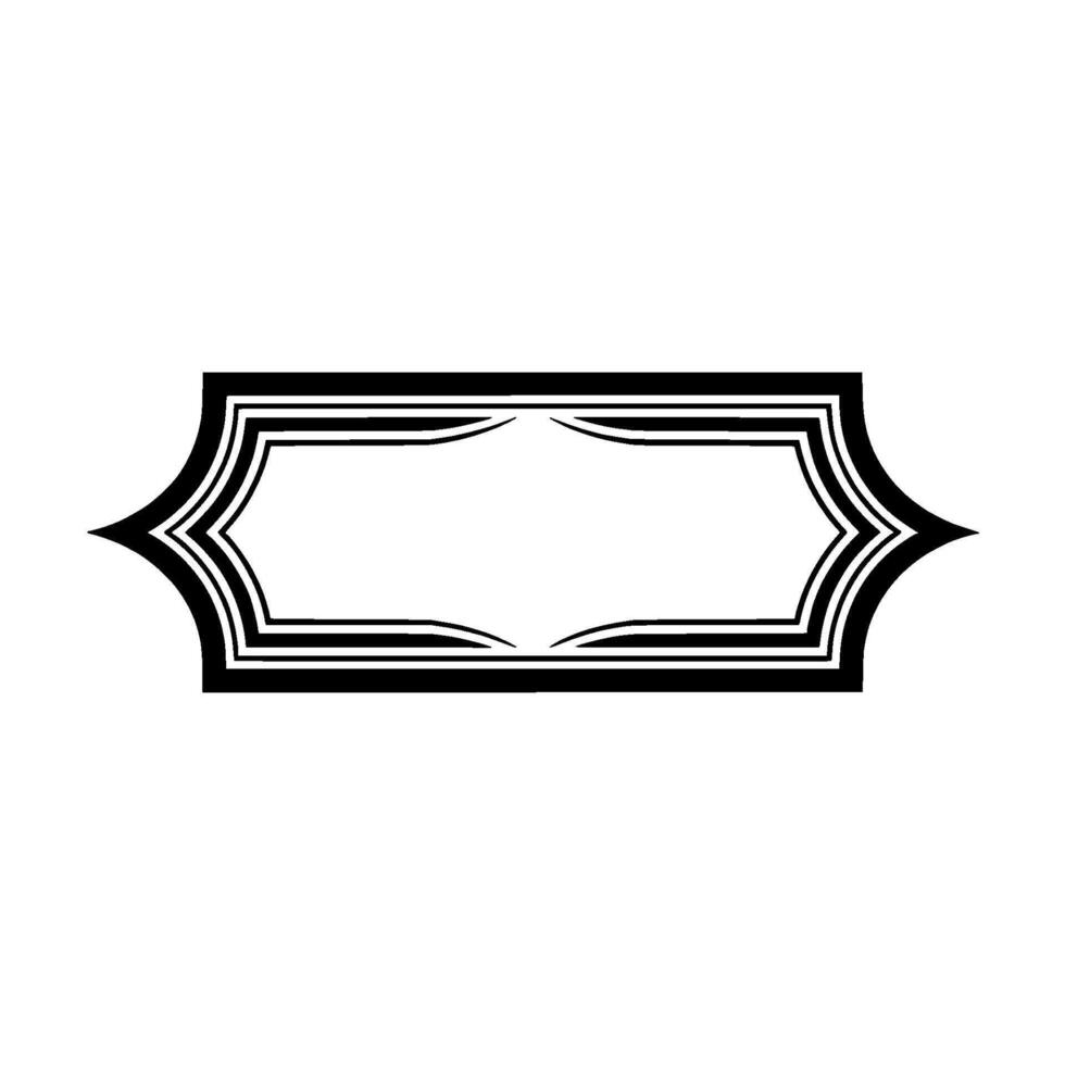 Elegant Deco Frame, Minimalist, Blank Space - Geometric vector