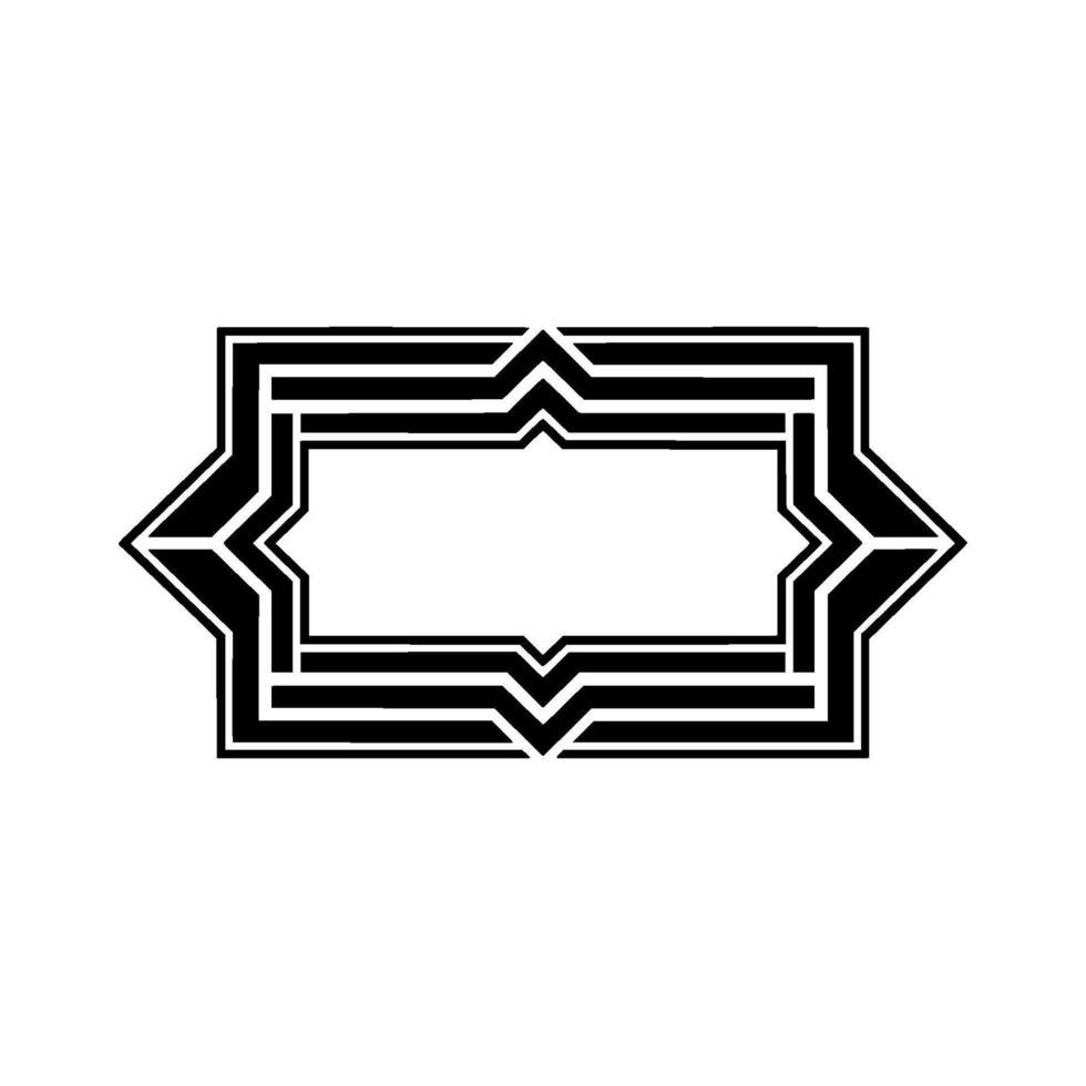Geometric Deco Frame, Minimalist, Elegant Border, Art deco - Pattern vector