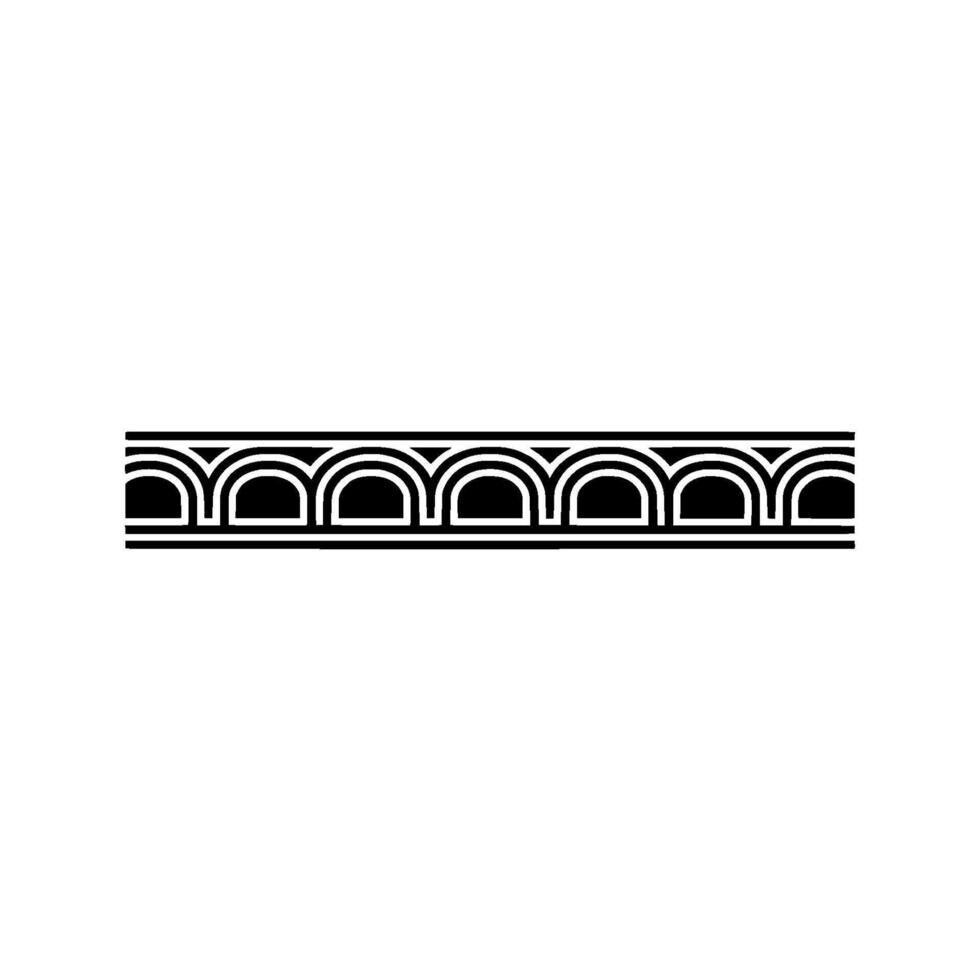 Geometric Arch Border, Minimalist, Elegant Accent, Linear - Pattern vector