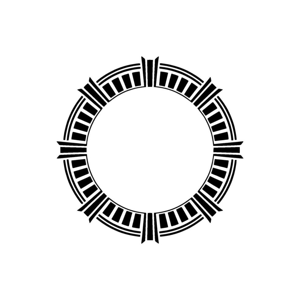 Geometric Circle Frame, Art Deco Style, Minimalist, Minimalism - Art deco vector