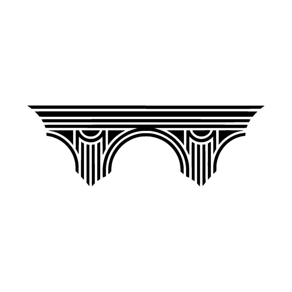 Art Deco Archway, Geometric Ornamentation, Vintage, Pattern vector