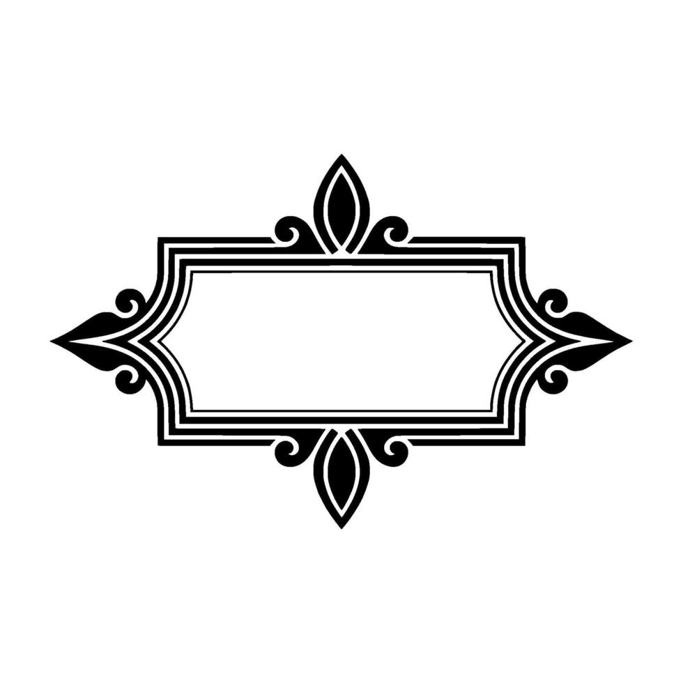 Elegant Black Frame, Decorative Border, Vintage - Ornament - Swirls vector