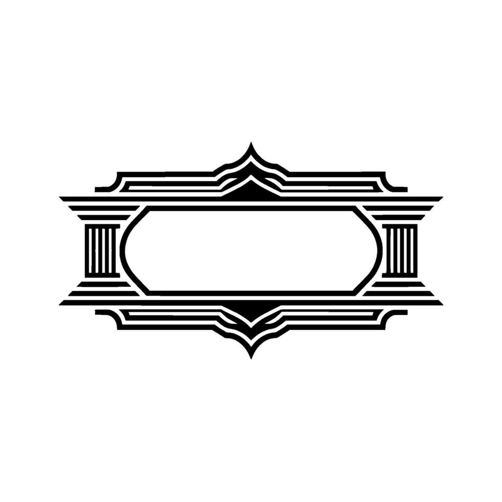 Art Deco Frame, Elegant Border, Vintage, Minimalist Ornamentation, Geometric - Art deco vector