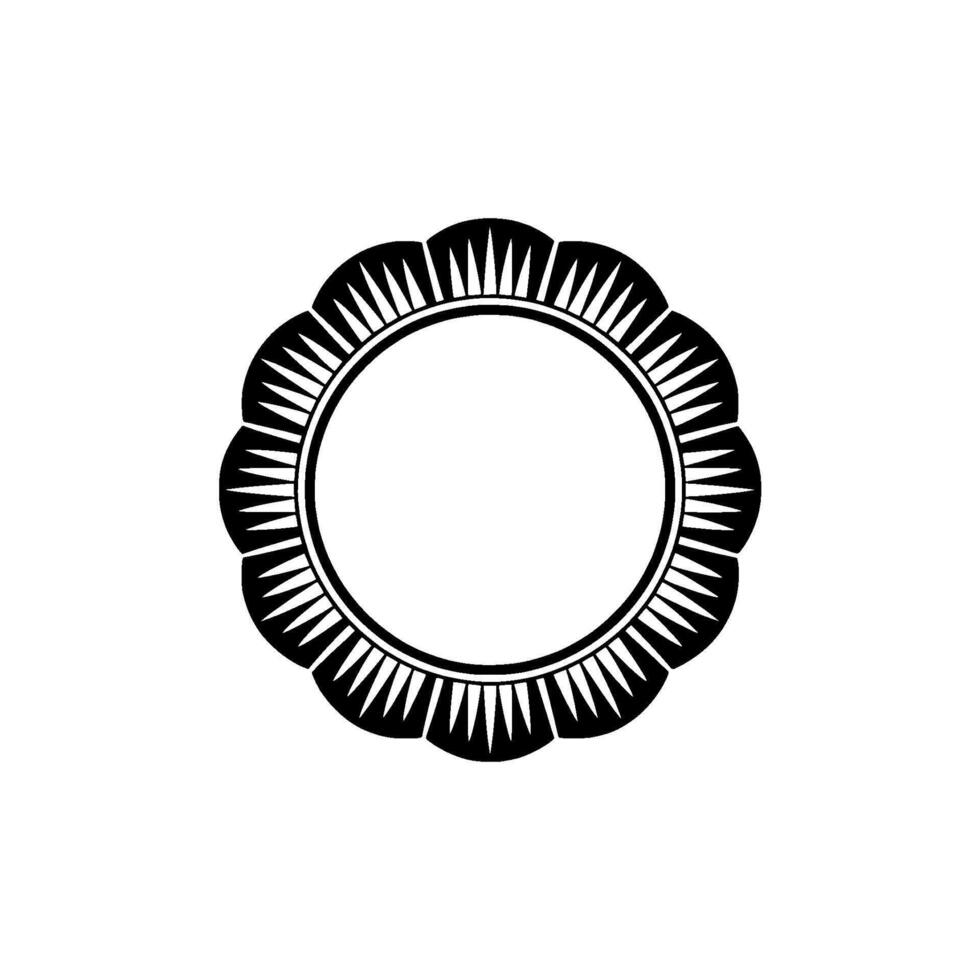 Geometric Radial Emblem, Minimalist - Decorative vector