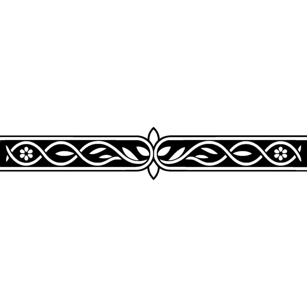 Intricate Celtic Border, Elegant Decorative Element, Ornament - Floral vector