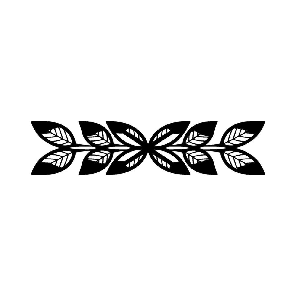 Stylized Leaf Border, Minimalist, Gradient Texture vector