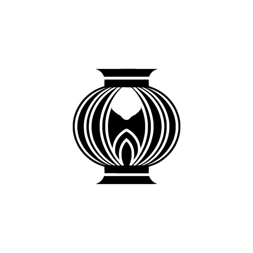 Stylized Black Vase Emblem, Minimalist vector