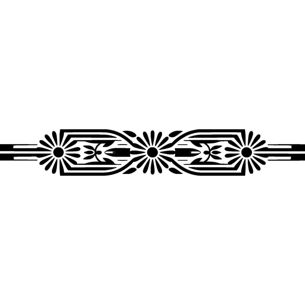 Art Deco Geometric Border, Elegant Element, Decorative vector