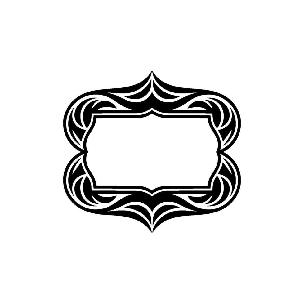 Intricate Tribal Frame, Elegant, Minimalist vector