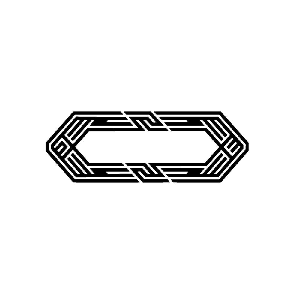 Geometric Hexagon Pattern, Intricate Linear vector