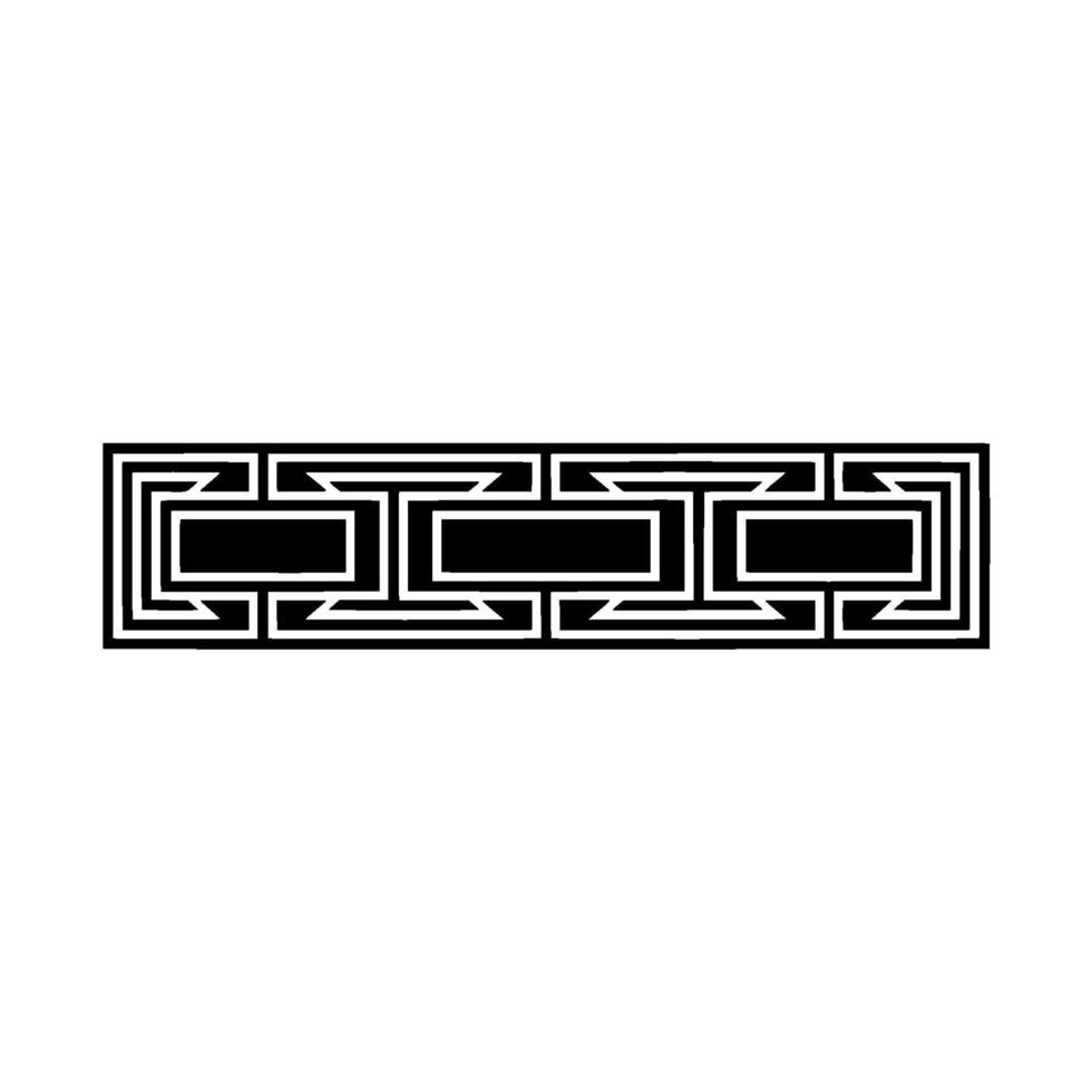 Geometric Deco Border, Elegant Pattern, Minimalist, Linear - Abstract vector