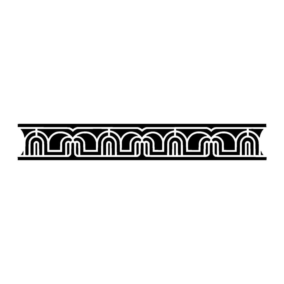 Art Deco Linear Ornament Border, Geometric - Art deco vector