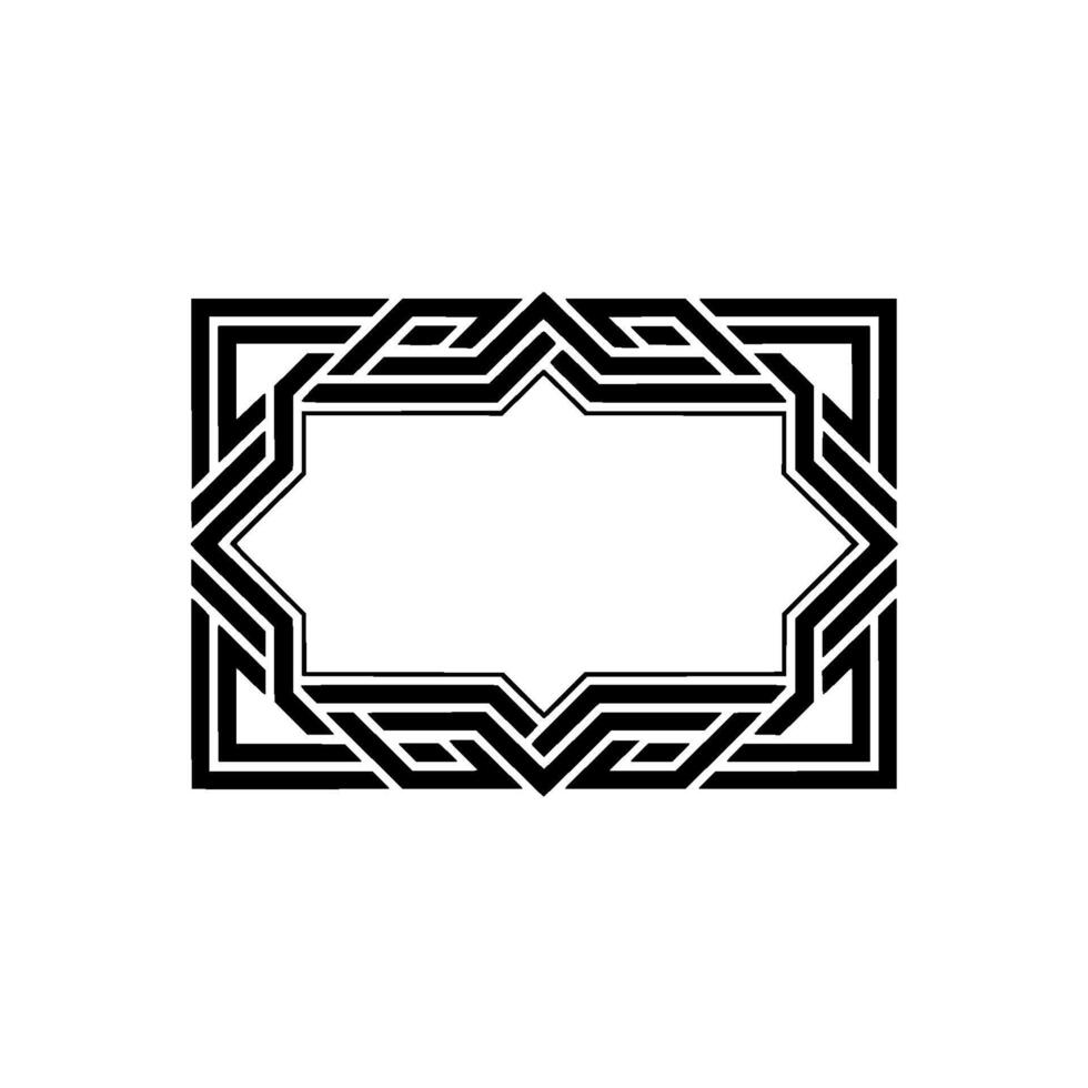 Geometric Deco Frame, Elegant Border, Vintage, Ornate - Intricate vector