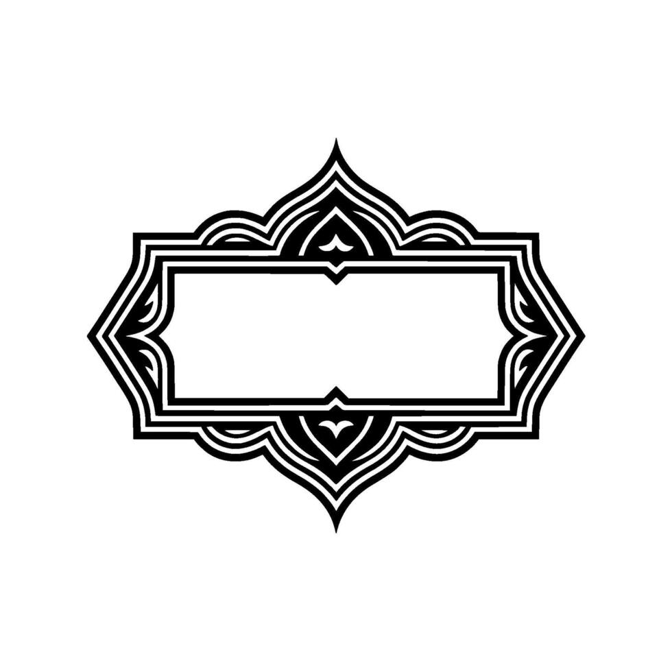 Intricate Black Frame, Decorative Border, Elegant, Ornament vector