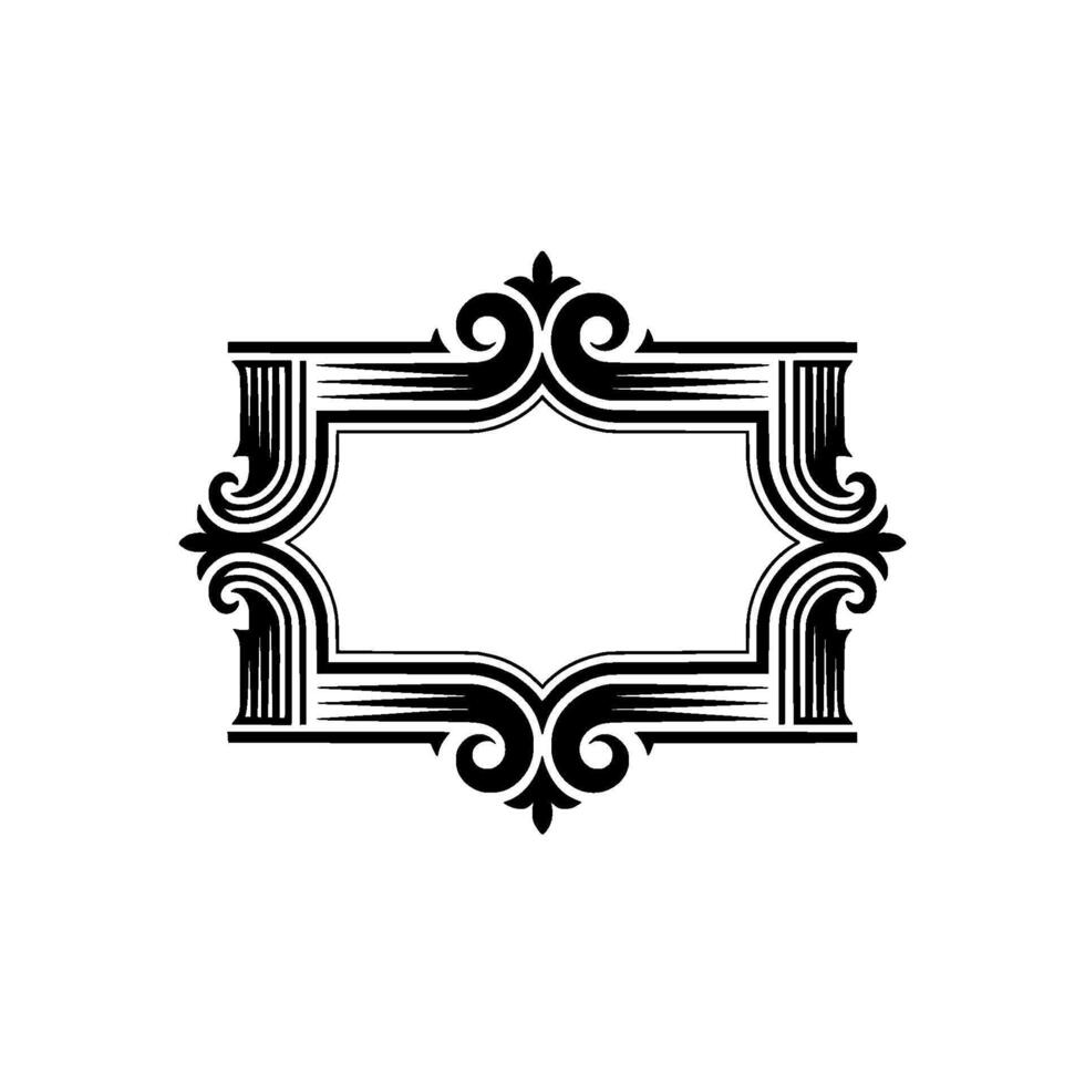 Elegant Vintage Frame, Decorative Border, Classic - Swirls - Ornamental vector