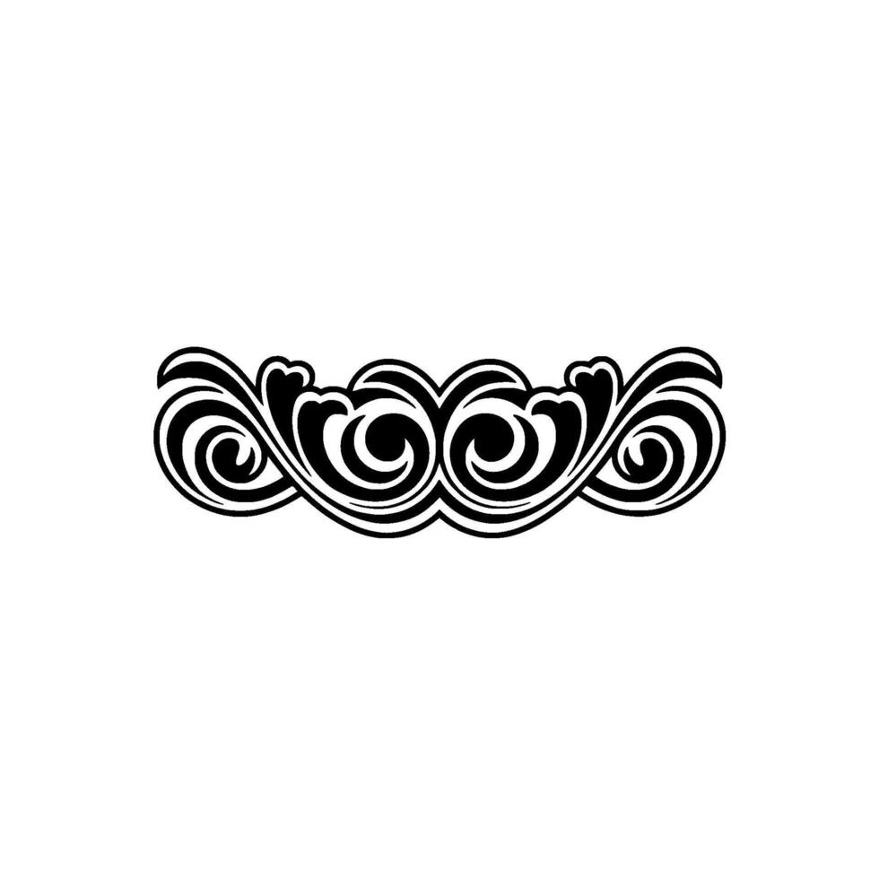 Elegant Swirl Border, Vintage Ornamentation vector