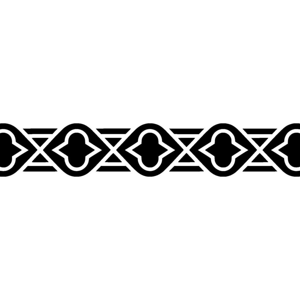 Geometric Black White Border, Art Deco Inspired - Pattern vector