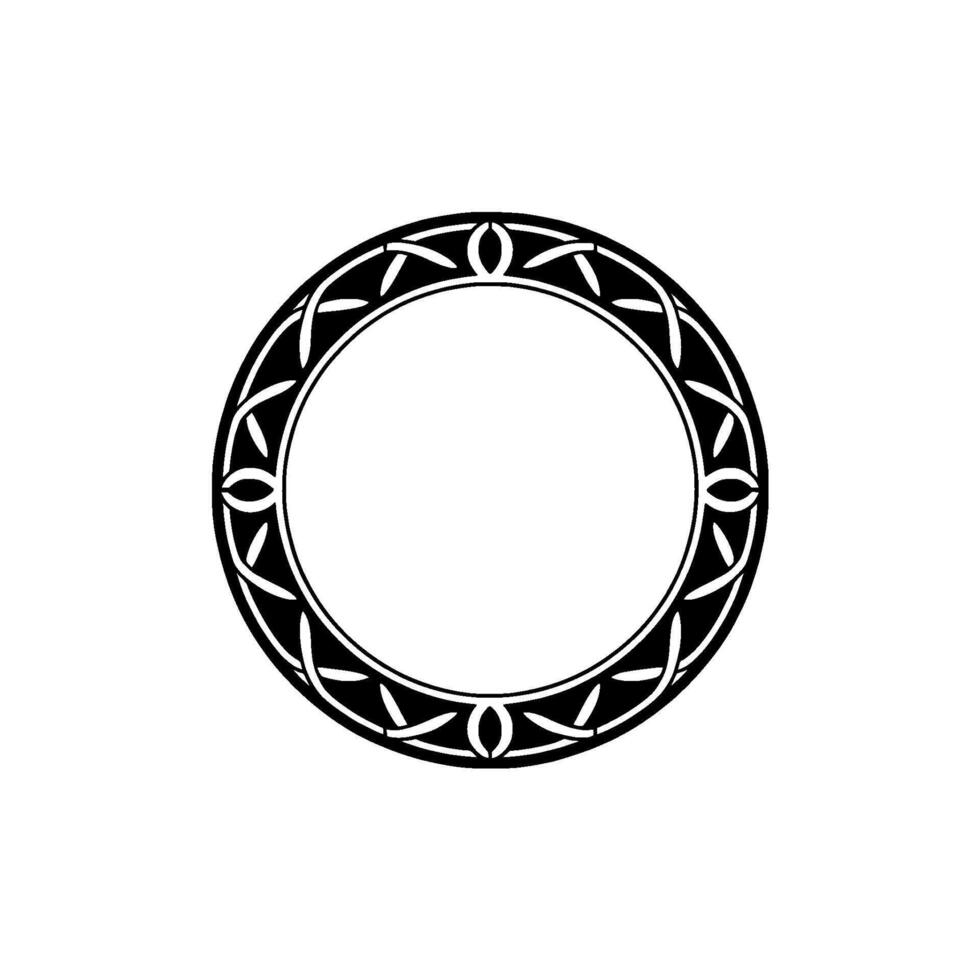 Intricate Celtic Circle, Minimalist, Symbolic Border vector