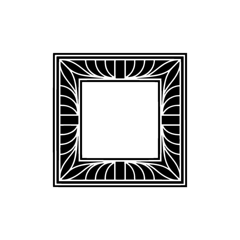Geometric Frame, Art Deco Style, Subtle Gradient vector