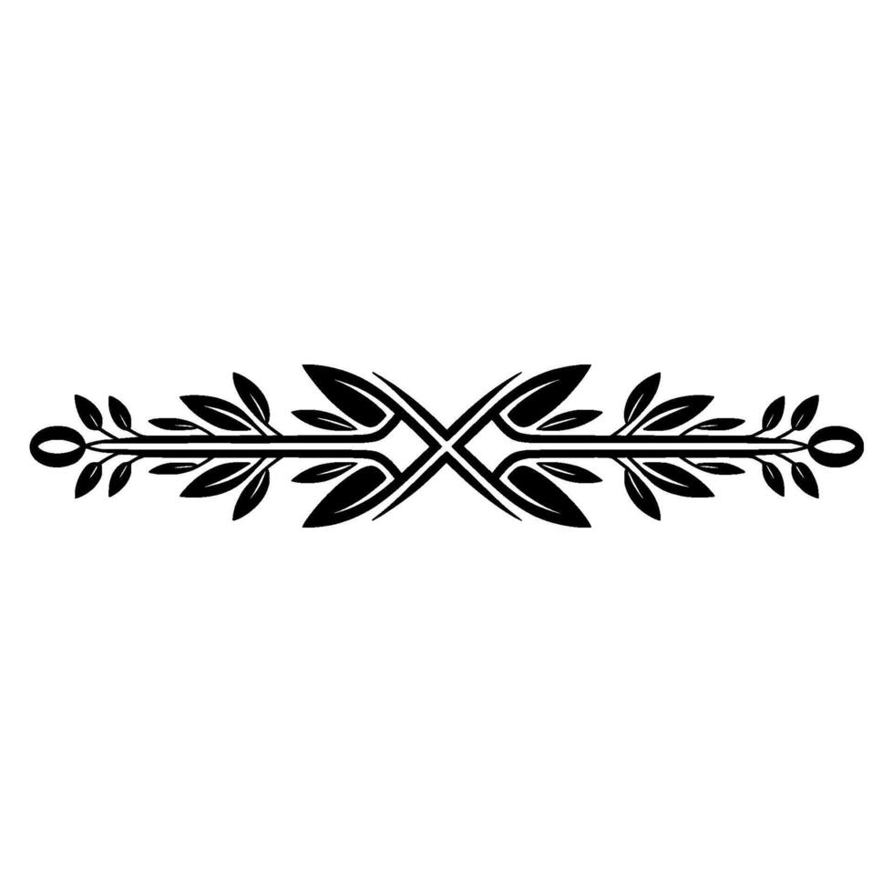 Elegant Botanical Divider, Vintage Style, Ornamental vector