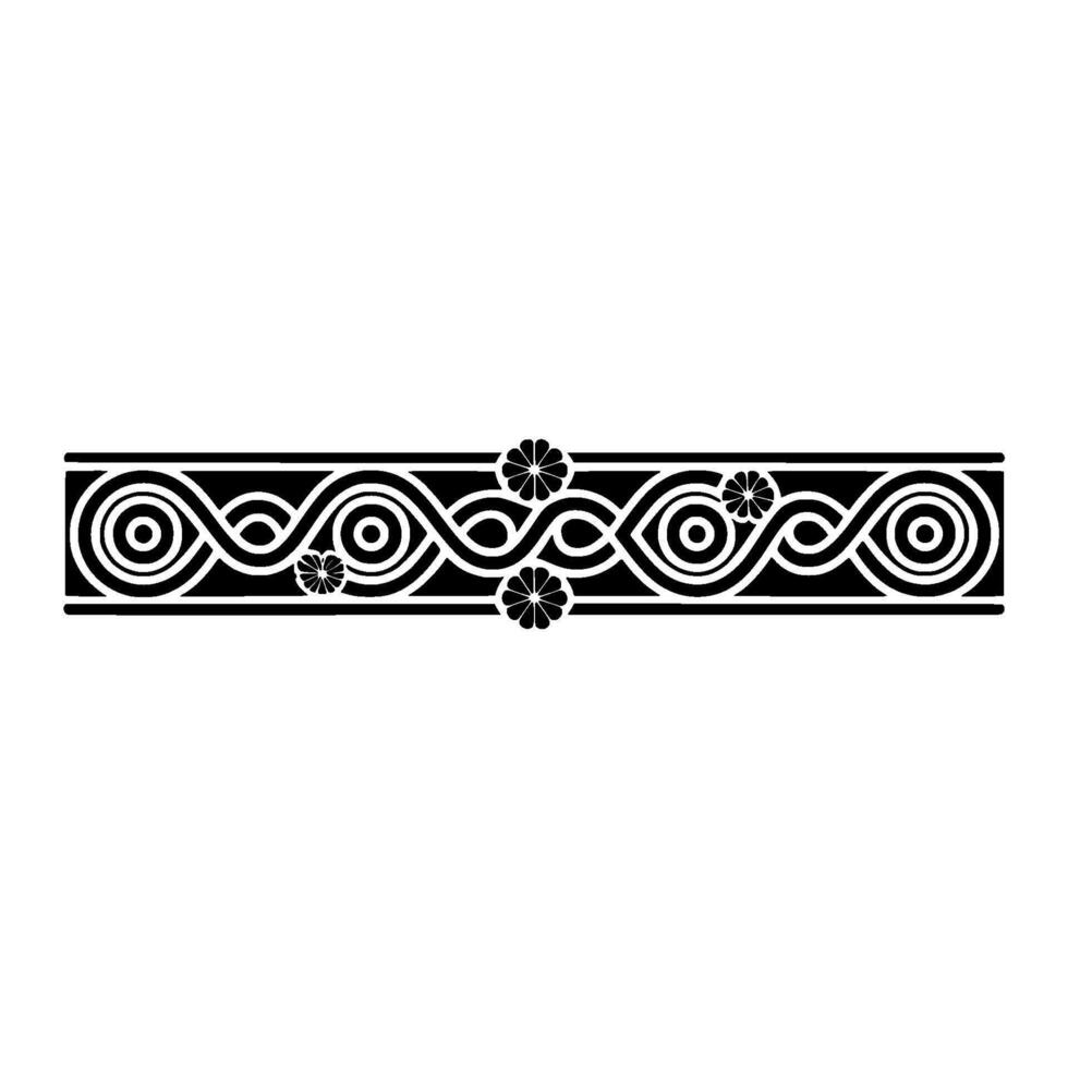 Intricate Celtic Border, Decorative Art Deco Element vector
