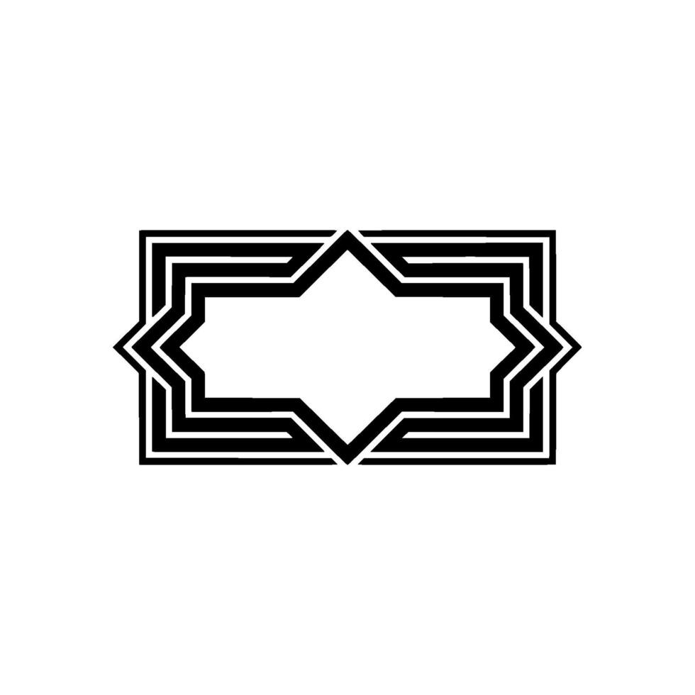 Geometric Deco Frame, Minimalist, Elegant Outline - Pattern - Abstract vector