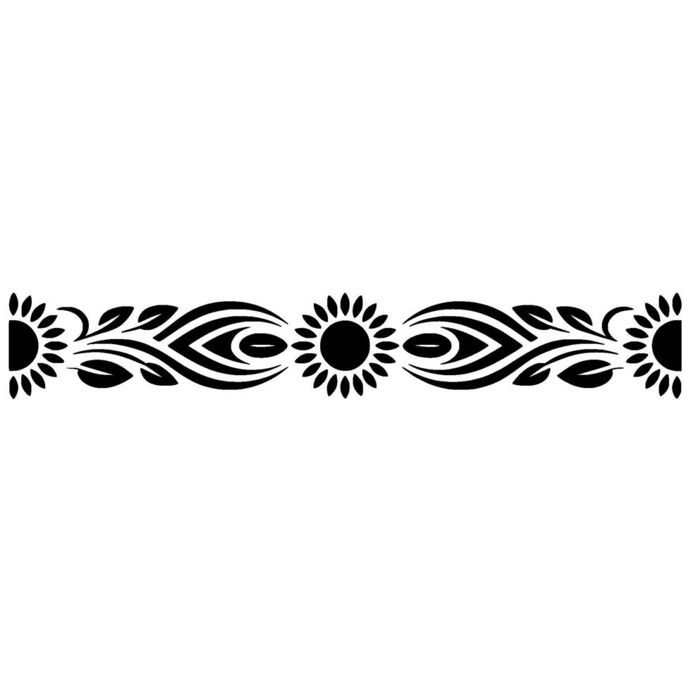 Intricate Floral Border, Vintage, Elegant Divider vector