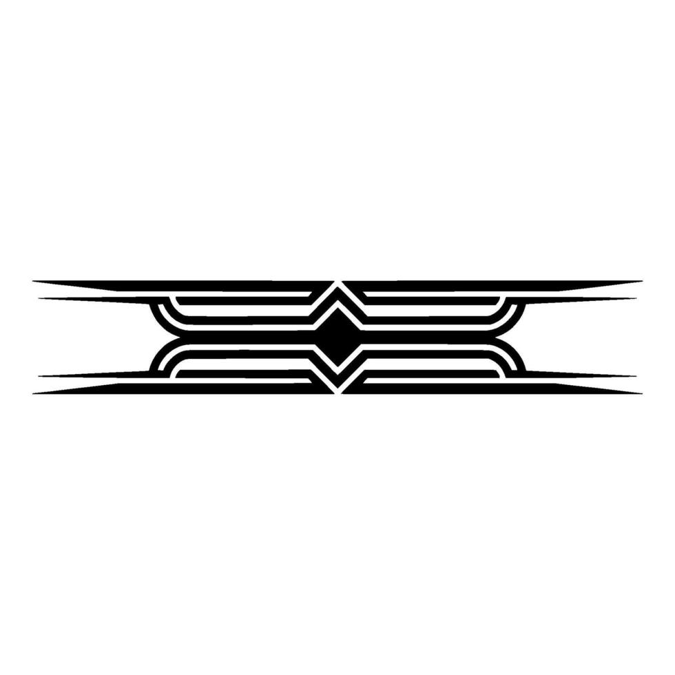 Geometric Deco Border, Minimalist, Symmetrical - Pattern vector