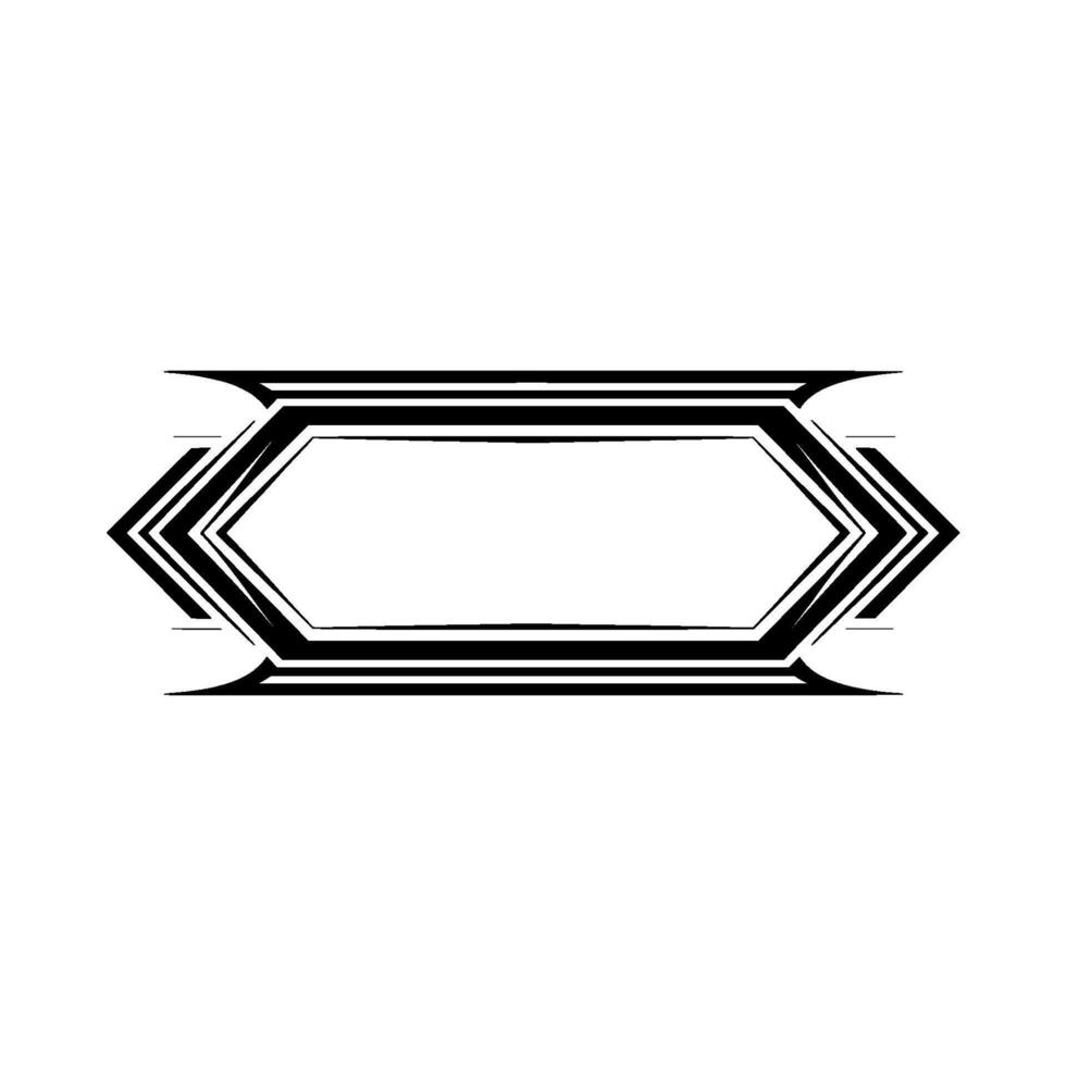Geometric Hexagonal Frame, Minimalist - Hexagon vector