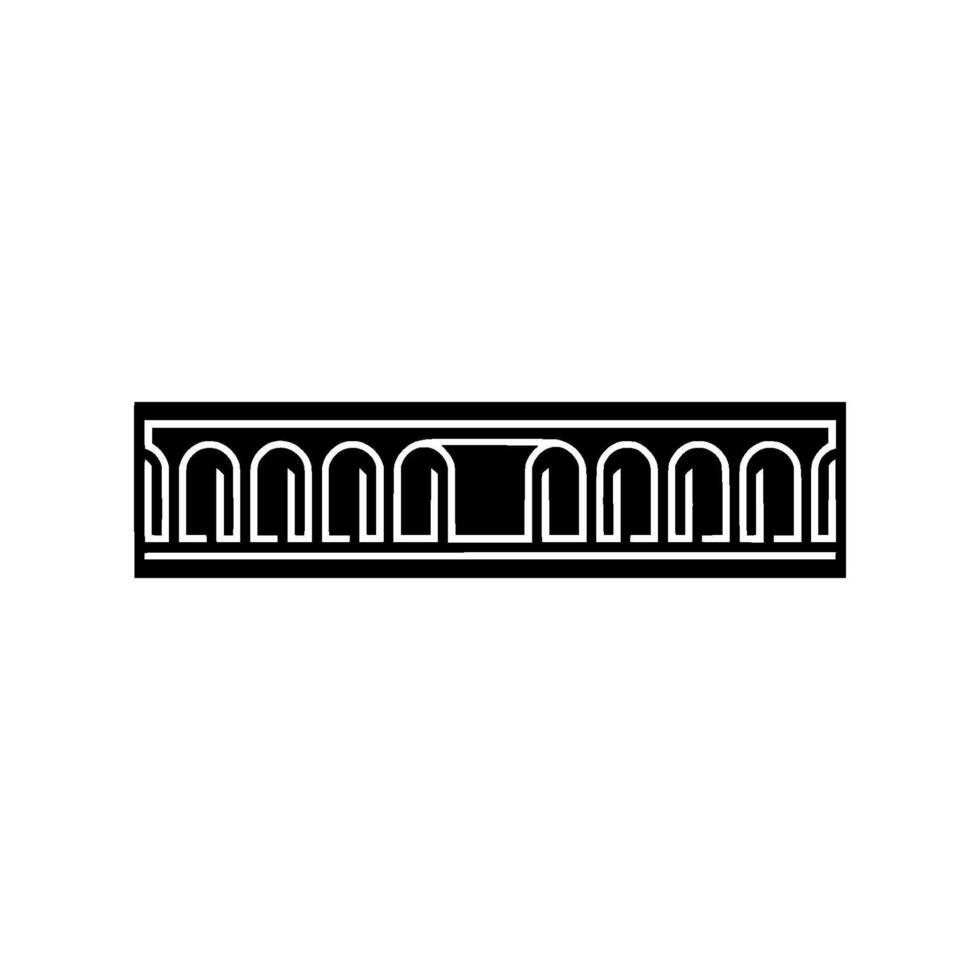 Geometric Deco Border, Streamlined, Minimalist Art - Linear vector